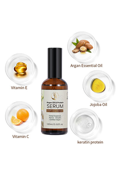 B H BIO HAIR سيروم بزيت الأرجان والبروتين – نباتي | خالٍ من السلفات والبارابي...