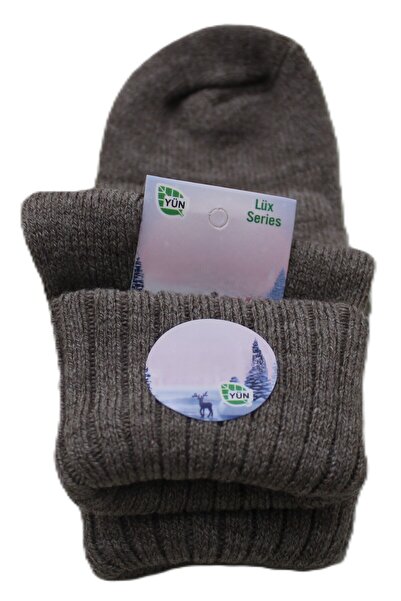 Umel Tekstil Kadın Bot Çorabı %100 Yün Tekli Pakette