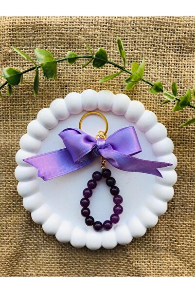 Luba Μπρελόκ από φυσική πέτρα αμέθυστου