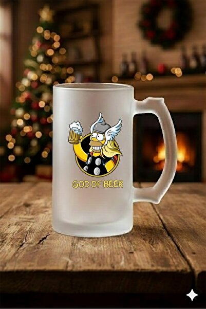 sartre art Simpsons Designed Frosted Glass Beer-Soda Cup
