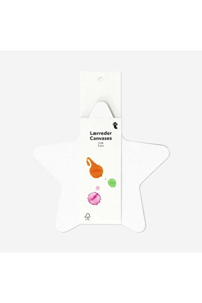 Flying Tiger Copenhagen Yıldız Şeklinde 3'lü Beyaz Kanvas