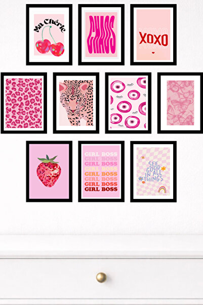 UNT 10-Piece Modern Wall Painting Set with Frame Look – 15X20 cm Mdf Uv Printing