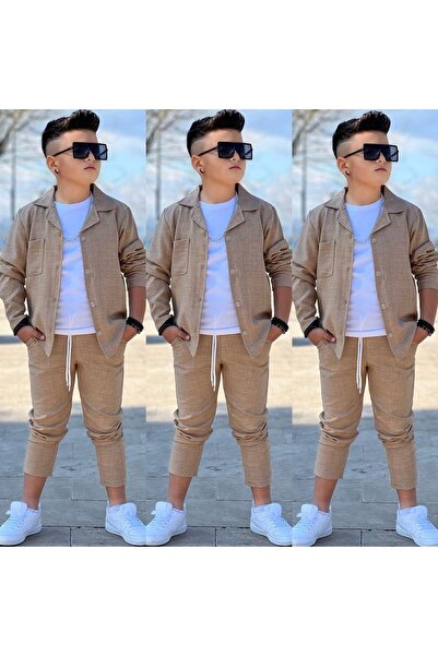 Babili 3lü Erkek Takım-sofy keten