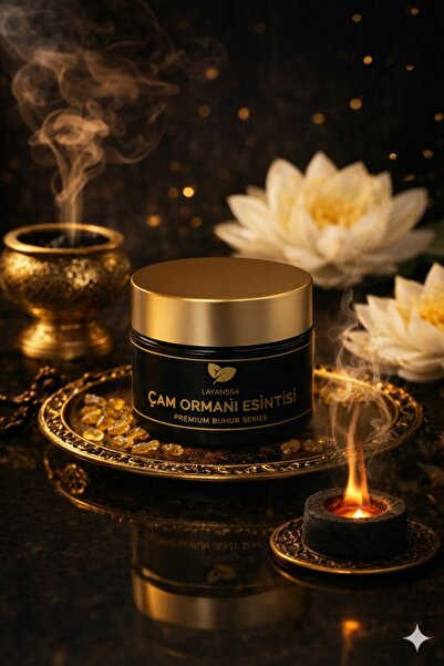 Layansaa çam ormanı esintisi aromalı buhur serisi tütsü 50 cc (4 ADET BUHUR K...