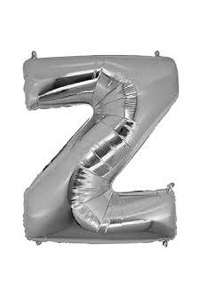 BenimMarifetlerim Letter Z Silver Foil Balloon 16 Inch 40 cm