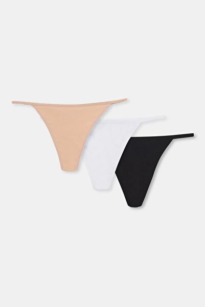 Dagi 3-Pack, Women's V-String Panties, 95% Cotton, 5% Lycra