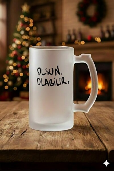 sartre art كوب زجاجي مصمم بأسلوب Olsun Olabilir للبيرة والمشروبات الغازية