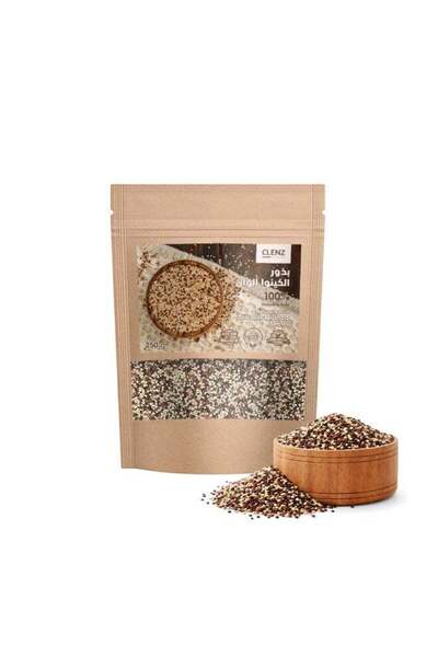 clenz بذور الكينوا الطبيعية والنقية 100% - 250 غرام