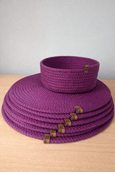 Naspar 6 Adet Mor Supla & 1 Adet Sepet/ Amerikan Servis & Mutfak & Kahve & Ka...