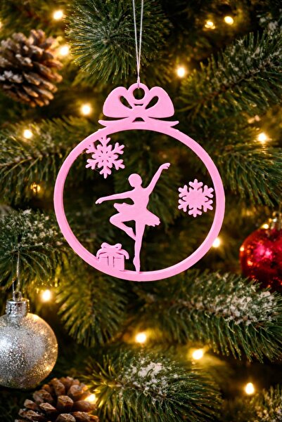 Ada Kostüm Tasarım Ballerina Themed - Pink 3D Design Christmas Tree Ornament ...