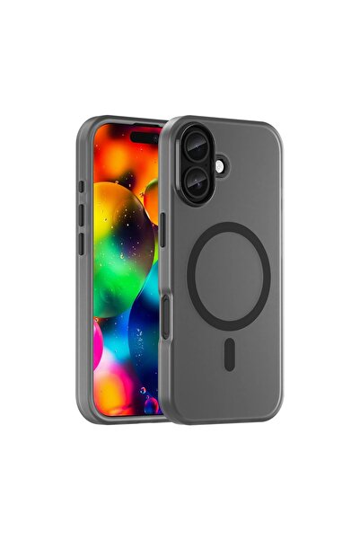 OEM Матов черен калъф MagSafe за iPhone 17 - издръжлив TPU/PC