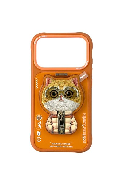 Nimmy Carcasă cool și drăguță cu pandantiv magnetic în formă de pisică, porto...