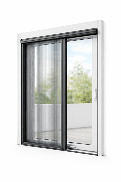 SineklikStoree Sürgülü Kapı Plise Sineklik Alüminyum Kasa Özel Ölçü Üretim 0-...