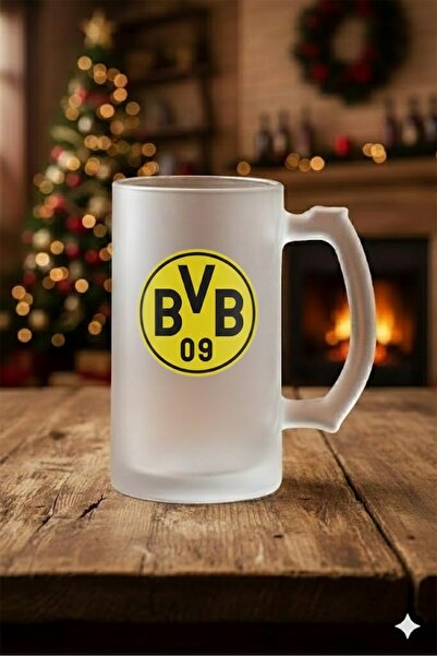 sartre art كأس زجاجي مصمم خصيصًا من BVB دورتموند للبيرة والمشروبات الغازية