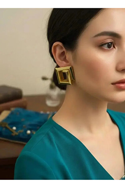 Dorvina 316L Steel Earrings Tarnish Resistant Durable Gold Color Geometric De...