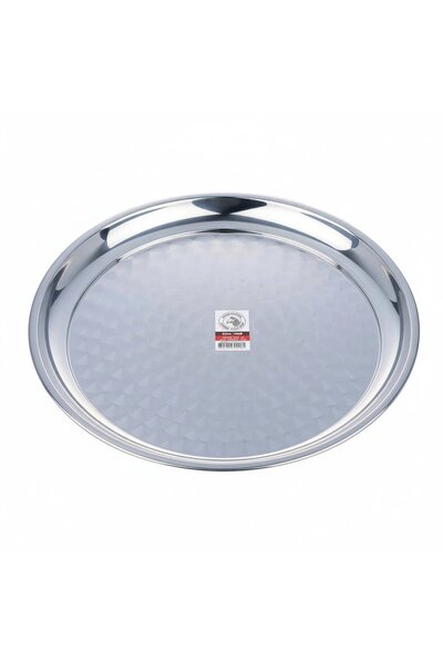 TRAY Round Stainless Steel Tray, 16 Inch