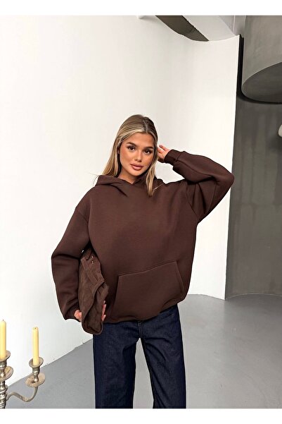 ossons Women's Oversized Cotton Hooded Sweatshirt