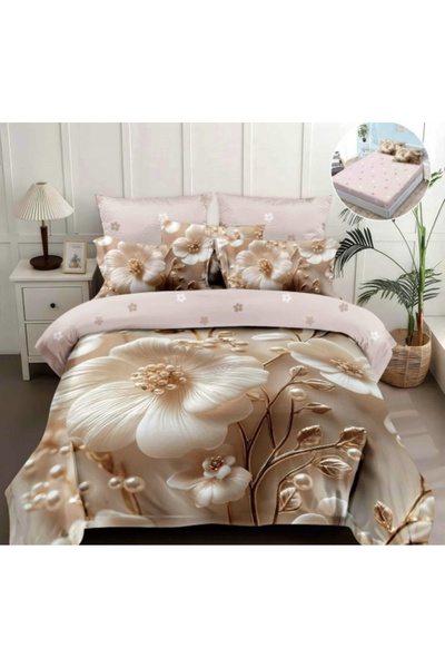 Happy Home Bed linen with ELASTIC 180 x 200, for double bed, FINET, 4 pieces