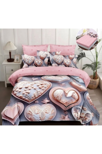 Happy Home Bed linen with ELASTIC 180 x 200, for double bed, FINET, 4 pieces