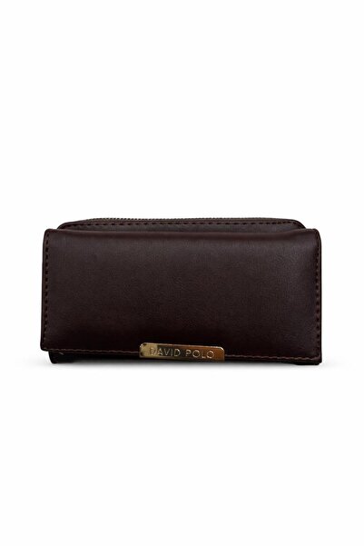 SHIKIRTI Bitter Brown Zipper Closure Large Size Women's Wallet with Card Hold...