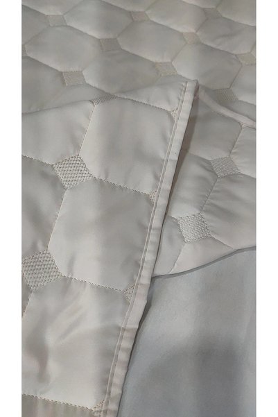 AYBERK HOME TEXTİLE Single Quilted Bedspread Set 2 Pieces Cream – 180X250 cm