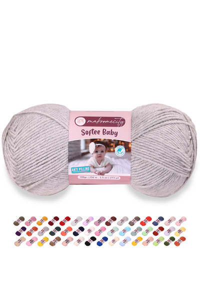 Makromecity Premium Softee Baby El Örgü Ipi Bebek Ipi Hırka Kazak Yelek Ip At...