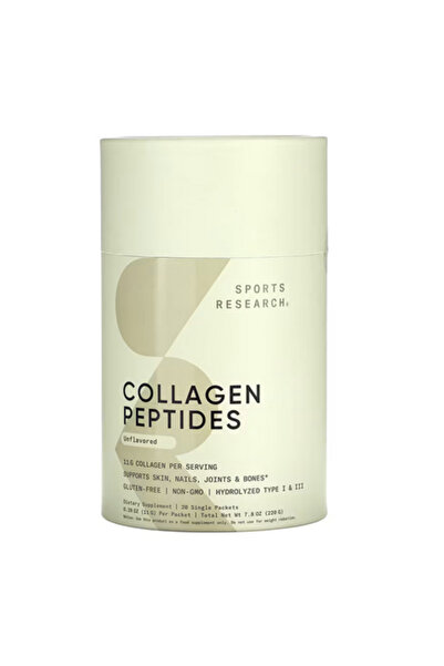Sports Research Unflavored Collagen Peptides (11g Each) - Pack of 20