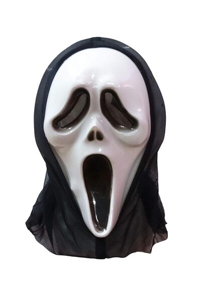 Zgts قناع بلاستيكي لشبح الهيكل العظمي للبالغين والأطفال - إكسسوار زي الهالوين