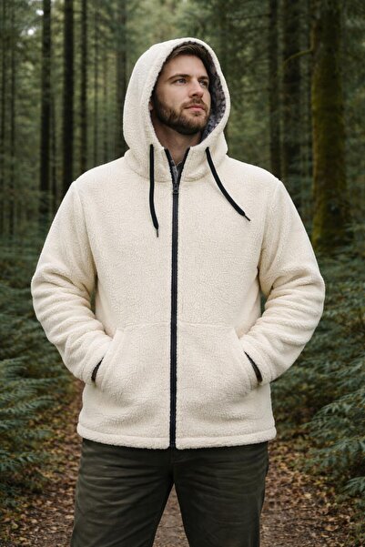 ayza butik Peluş Kapüşonlu Ceket Mont