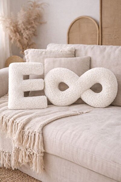 Cherry Bloom Cotton Sevgililer Günü Hediye Harf Yastık Ve Sonsuzluk Yastık 25 cm