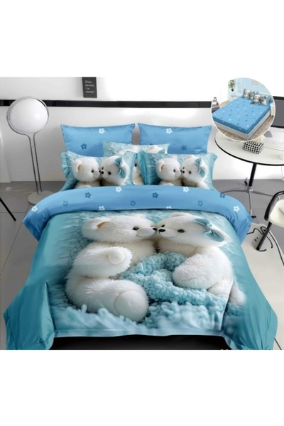 Happy Home Bed linen with ELASTIC 180 x 200, for double bed, FINET, 4 pieces