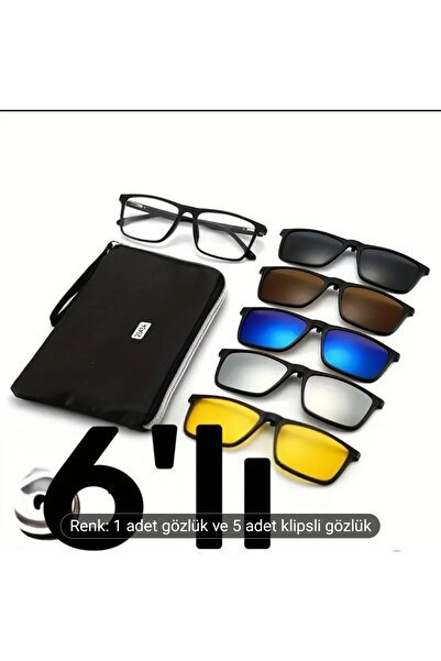 Game 6-Piece Clip-On Magnetic Sunglasses
