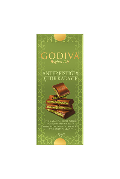Godiva Antep Fıstığı & Çıtır Kadayıf – Tablet Çikolata - 122 gram - 6 Adet