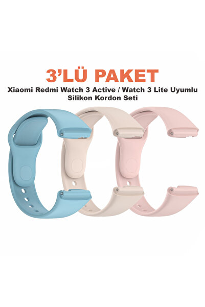 Dexmon Xiaomi Redmi Watch 3 Active / Watch 3 Lite Compatible 3-Piece Silicone...