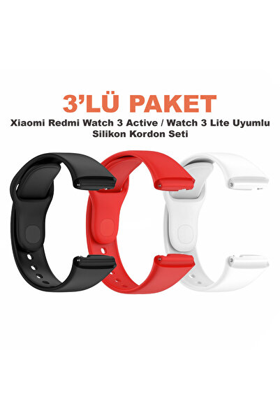 Dexmon Xiaomi Redmi Watch 3 Active / Watch 3 Lite Compatible 3-Piece Silicone...