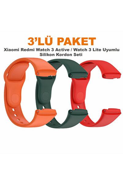 Dexmon Xiaomi Redmi Watch 3 Active / Watch 3 Lite Compatible 3-Piece Silicone...