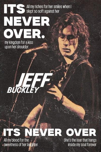 Taranist Kağıt Poster - Jeff Buckley Never Over Tipografi - Müzik ve Sanat Po...