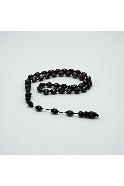 EnazStore Gold Brass Inlaid Enamel Kuka Prayer Beads