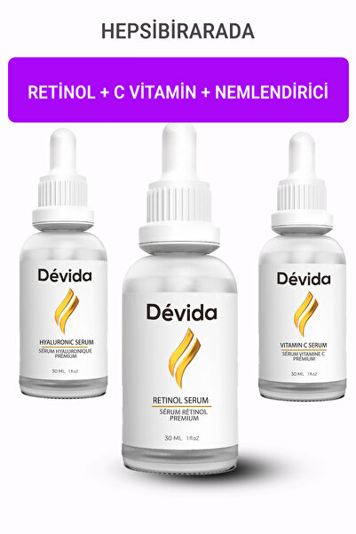 Devida Kuru Ciltler İçin Kırışıklık Önleyici Bakım seti RETİNOL+Nemlendirici+...