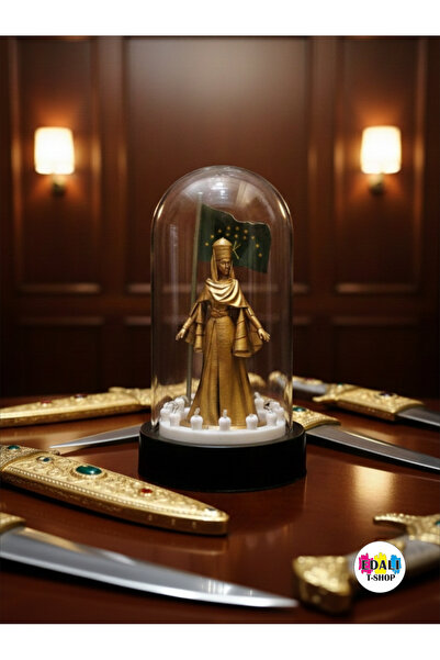 Butik ADİGE FİGÜR DANS EDEN KADIN GOLD IŞIKLI BİBLO , FANUS İÇİNDE ADİGE FİGÜR