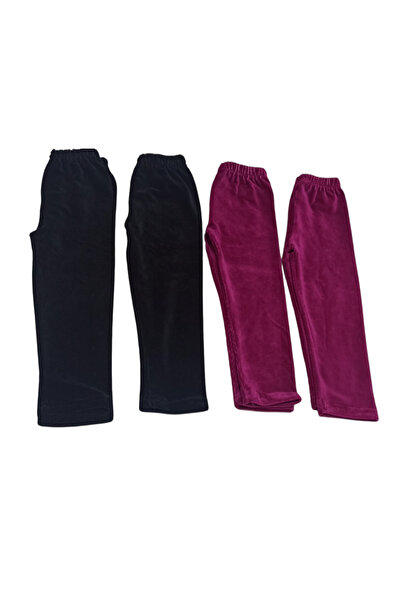 AKL Girl's Velvet Tights Set of 4 Lycra Thick Winter (3-10 AGE GROUP)