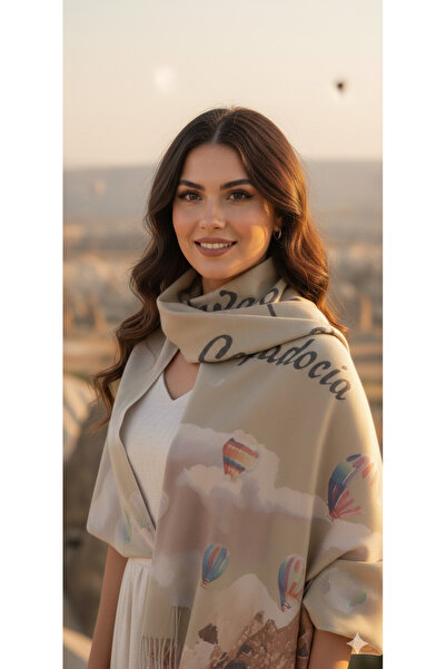 MODA Σάλι από βαμβακερή βισκόζη με μαλακή υφή και σχέδιο Kap.odakya με κρόσσι...