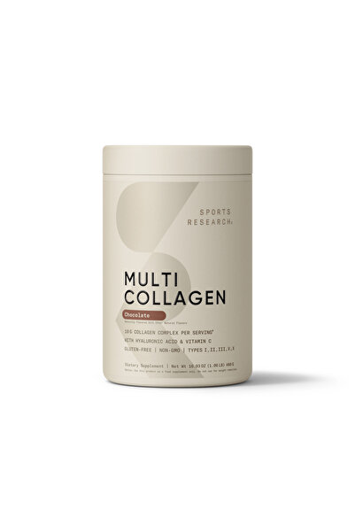 Sports Research Multi Collagen Protein Powder (Type I, II, III, V, X) with Hy...