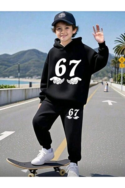 stil x Six Seven Printed Boys' Tracksuit, 67 Designs