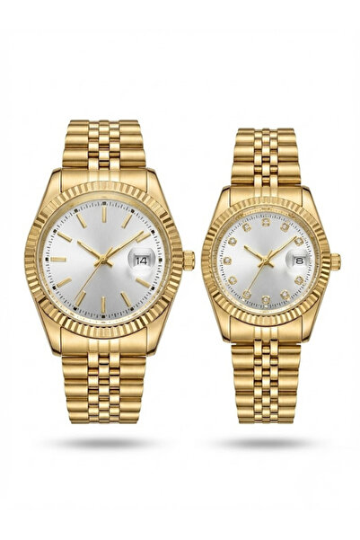 Leerybee Luxury Design Calendar Couple Watches Combination of Couple Wristwat...