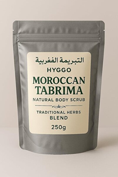 HYGGO Moroccan Tabrima Body Scrub – Natural Herbal Blend for Dead Skin Remova...