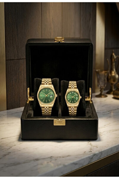 Leerybee Luxury Design Calendar Couple Watches Combination of Couple Wristwat...