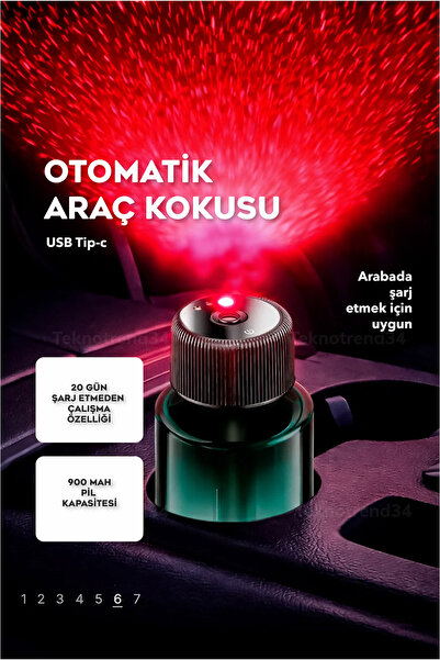 Bakeey Mercedes Lazer Işıklı 3 Modlu Otomatik Araç Parfümü – Akıllı Oto Kokusu