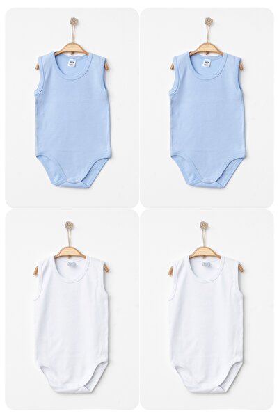 Hoppidik 100% Cotton Combed Fabric Snap Fastener Sleeveless Strap Baby Bodysuit