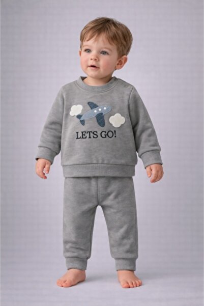 Superbaby Σετ Baby Go baby με σχέδιο αεροπλάνο – άνετο βαμβακερό